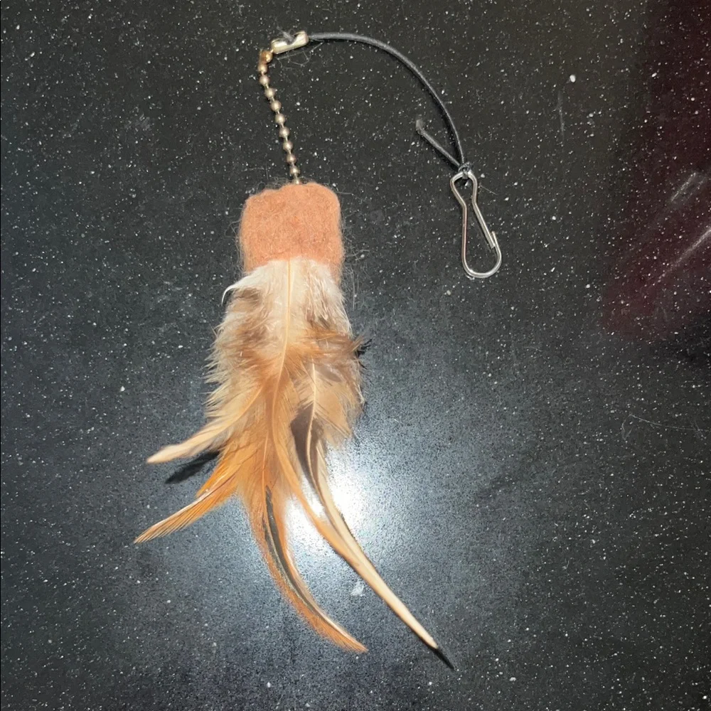 Cat Tree Brown Feather Accessory Attachment